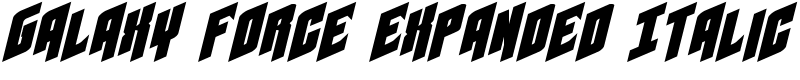 Galaxy Force Expanded Italic Font