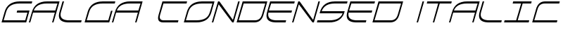 Galga Condensed Italic Font
