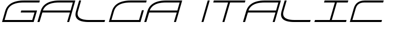 Galga Italic Font
