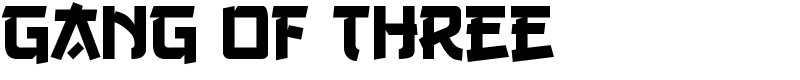 Gang of Three Font