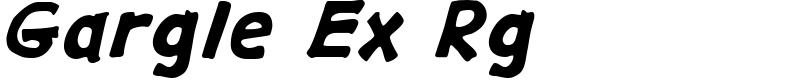 Gargle Ex Rg Font