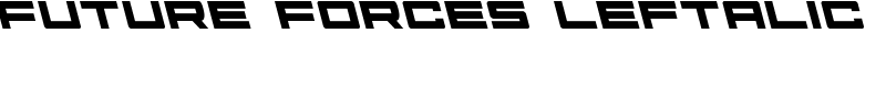 Future Forces Leftalic Font