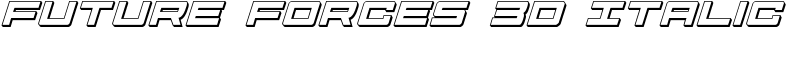 Future Forces 3D Italic Font