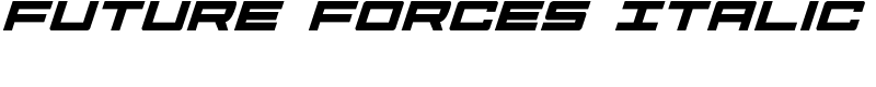 Future Forces Italic Font