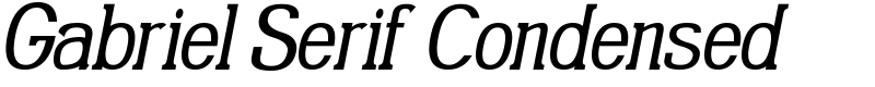 Gabriel Serif Condensed Font
