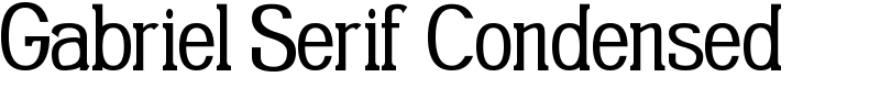 Gabriel Serif Condensed Font