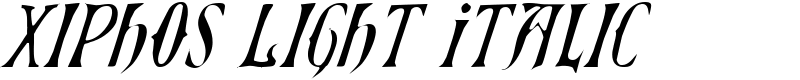Xiphos Light Italic Font