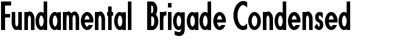 Fundamental Brigade Condensed Font