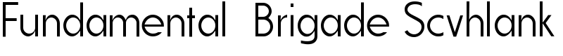 Fundamental Brigade Scvhlank Font