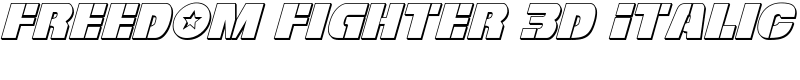 Freedom Fighter 3D Italic Font