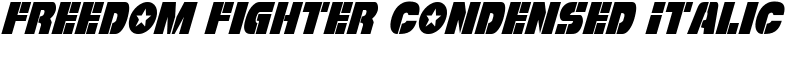 Freedom Fighter Condensed Italic Font