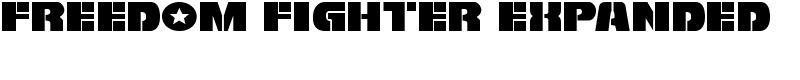 Freedom Fighter Expanded Font