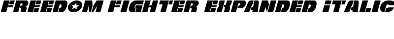 Freedom Fighter Expanded Italic Font