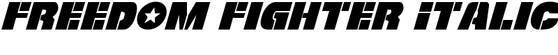 Freedom Fighter Italic Font