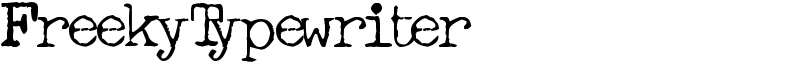 FreekyTypewriter Font
