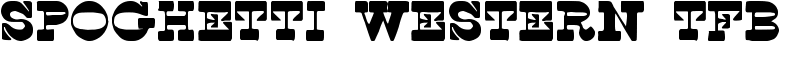 Spoghetti Western tfb Font