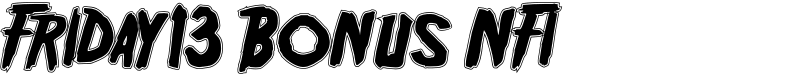 Friday13 Bonus NFI Font