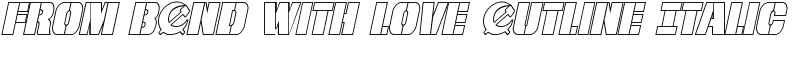 From BOND With Love Outline Italic Font