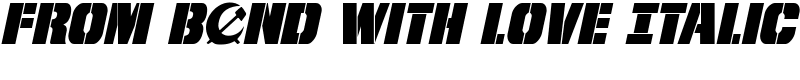 From BOND With Love Italic Font