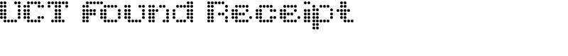 UCT Found Receipt Font