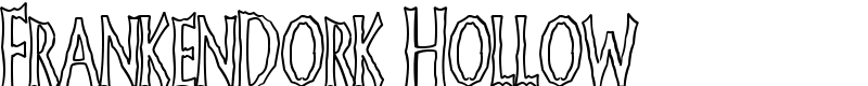 FrankenDork Hollow Font