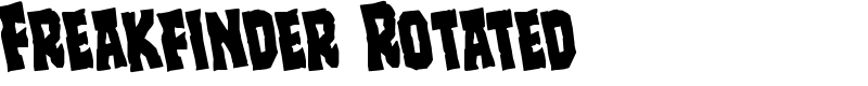 Freakfinder Rotated Font