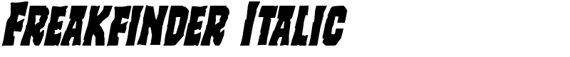 Freakfinder Italic Font