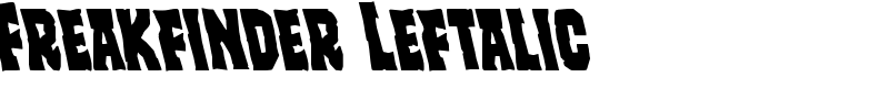 Freakfinder Leftalic Font