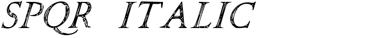 SPQR Italic Font