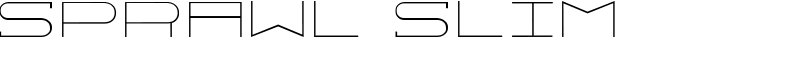 Sprawl Slim Font