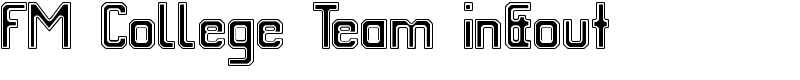 FM College Team in&out Font