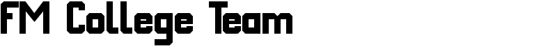 FM College Team Font
