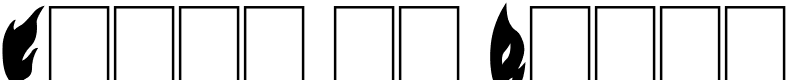 Flame on Black Font