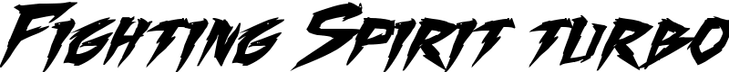 Fighting Spirit turbo Font