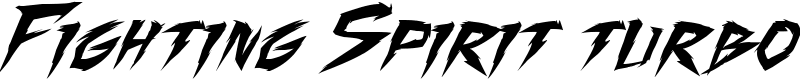 Fighting Spirit turbo Font