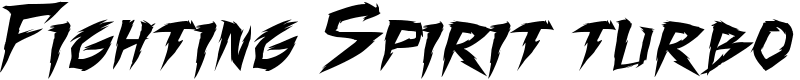 Fighting Spirit turbo Font