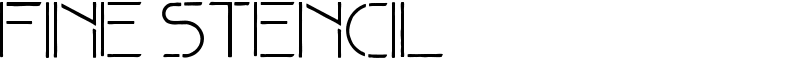 Fine stencil Font