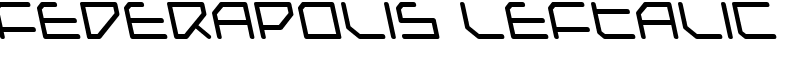 Federapolis Leftalic Font