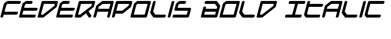 Federapolis Bold Italic Font