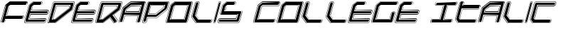 Federapolis College Italic Font