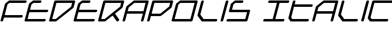 Federapolis Italic Font