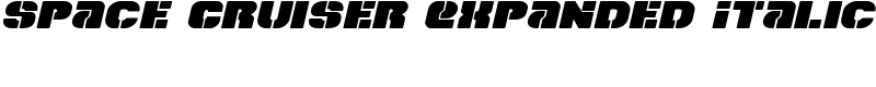 Space Cruiser Expanded Italic Font