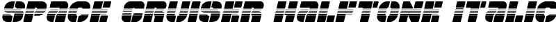 Space Cruiser Halftone Italic Font
