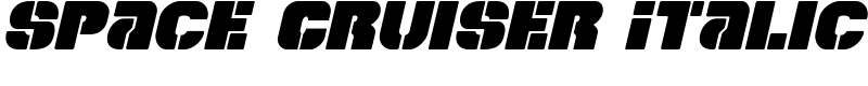 Space Cruiser Italic Font