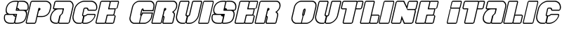 Space Cruiser Outline Italic Font