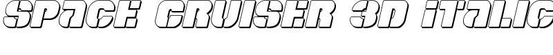 Space Cruiser 3D Italic Font