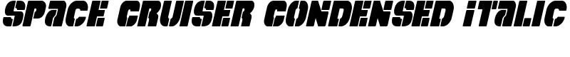 Space Cruiser Condensed Italic Font