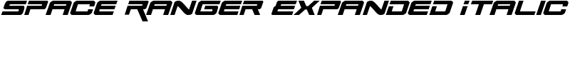 Space Ranger Expanded Italic Font