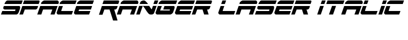 Space Ranger Laser Italic Font