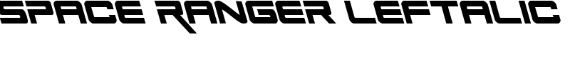 Space Ranger Leftalic Font